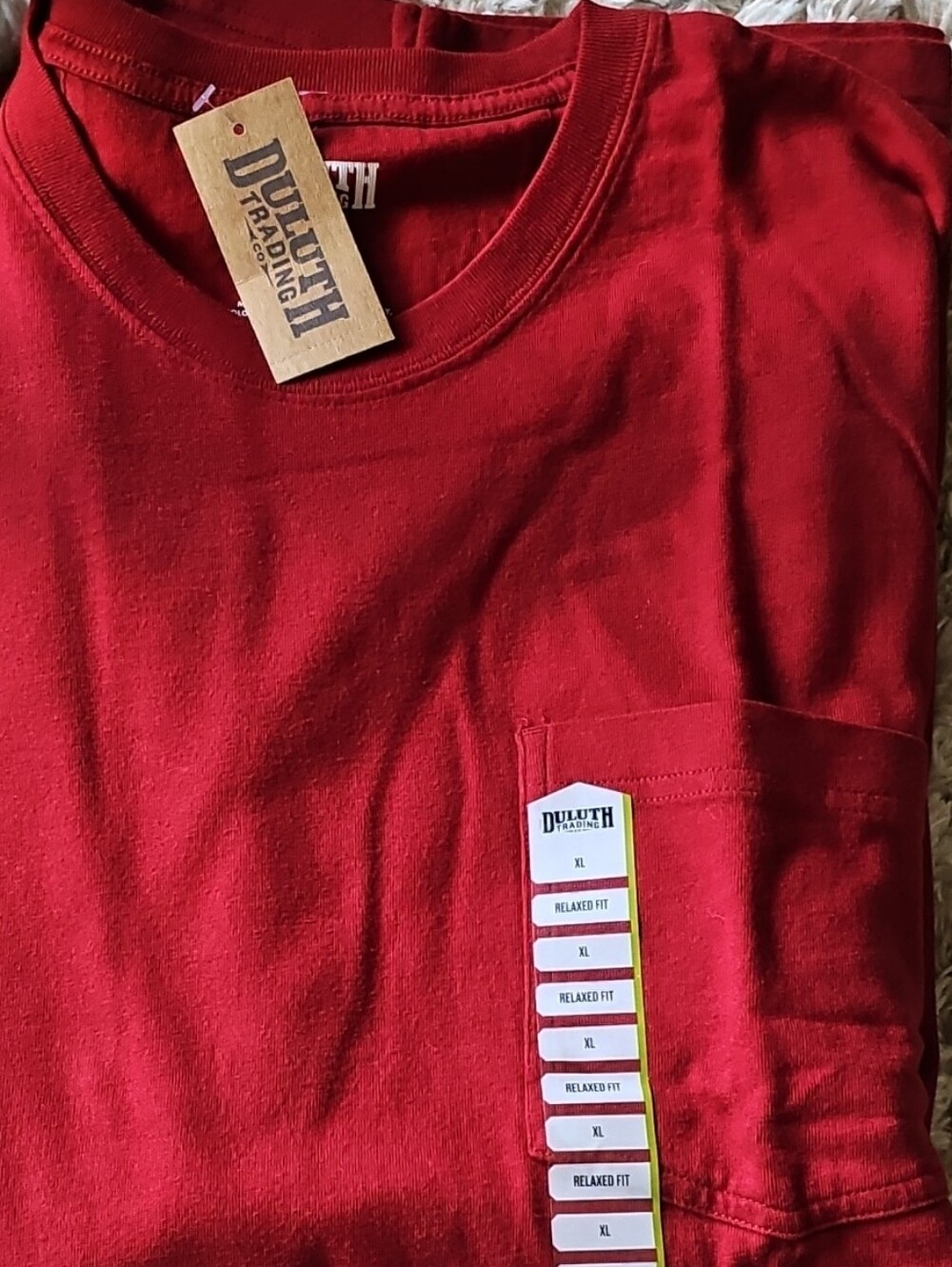 Duluth Trading Co Men’s Pocket Tee in Red